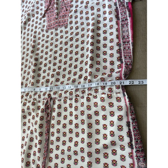 GAP Boho Medallion Floral Dress Sz XL Lined Border Print Casual Midi Tunic Dress - Picture 10 of 12